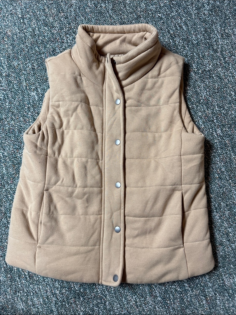 Women's Quilted Sleeveless Vest - Camel